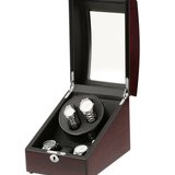 Cutie pentru intors ceasuri automatice iUni Watch Winder 2 + 3 spatii depozitare, Mahon